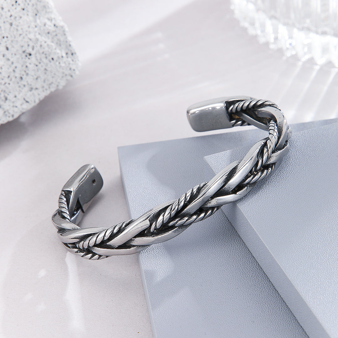 Refined Silver Cable Bracelet