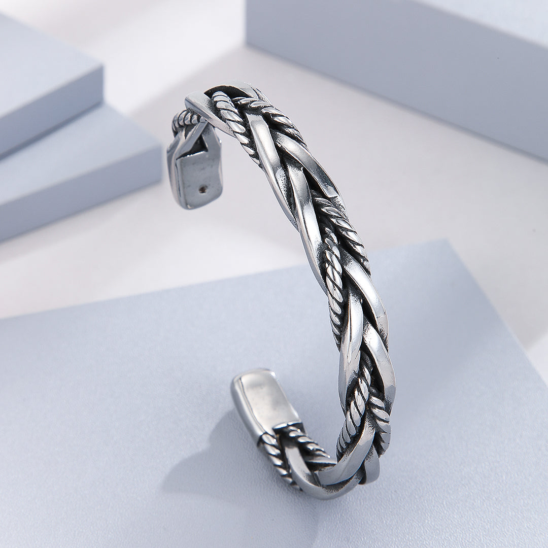 Refined Silver Cable Bracelet