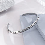 Load image into Gallery viewer, Stellar Half-Round Stamped Silver Cuff
