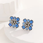 Load image into Gallery viewer, Gleaming Sapphire Petals Earrings - Reet Pehal
