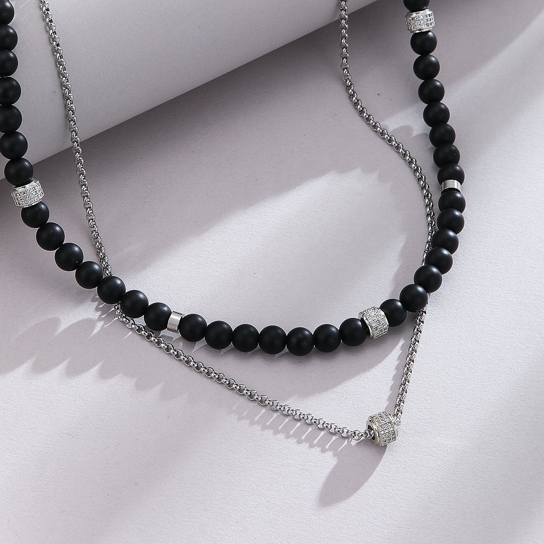 Stylish Noir Radiance Layered Chain