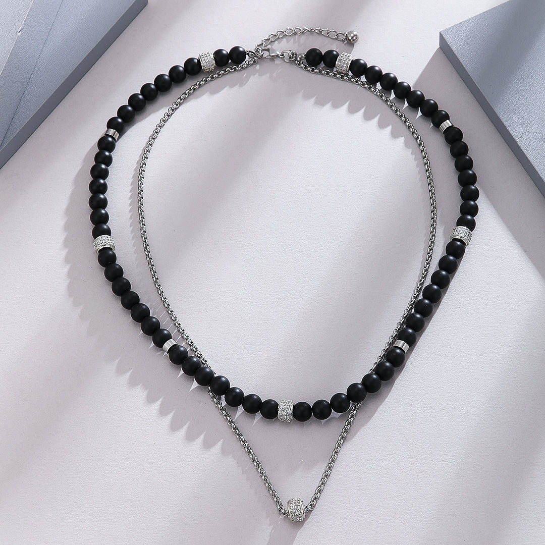 Stylish Noir Radiance Layered Chain