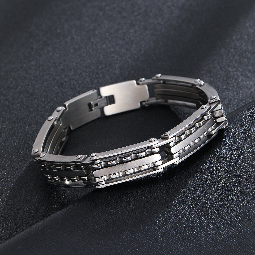 Modernist Steel Edge Bracelet