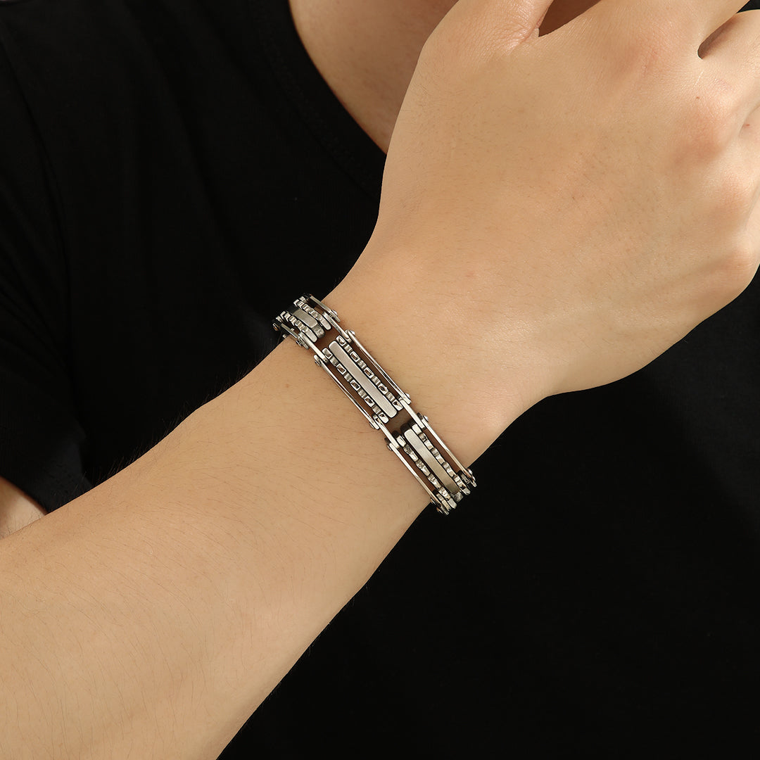 Modernist Steel Edge Bracelet