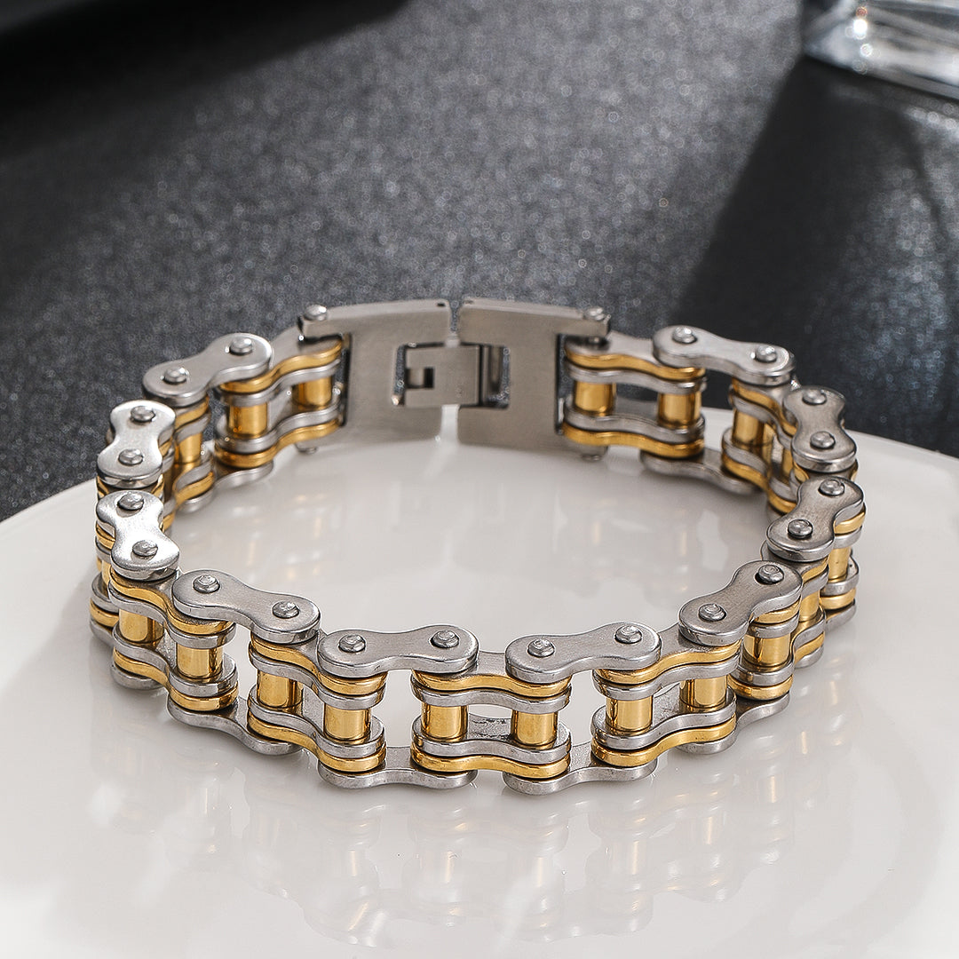 Opulent Contrast Gold Bracelet