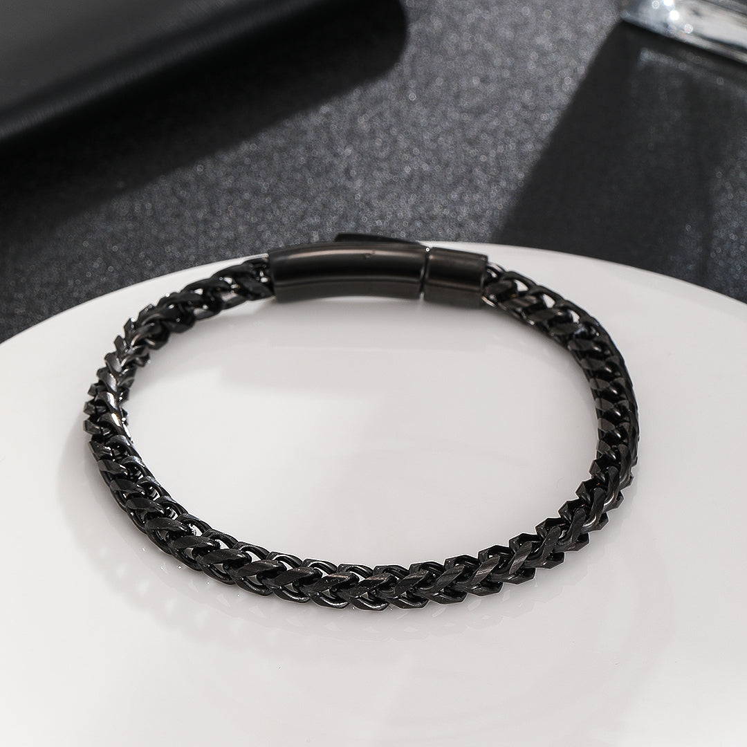 Durable Noir Braided Bracelet