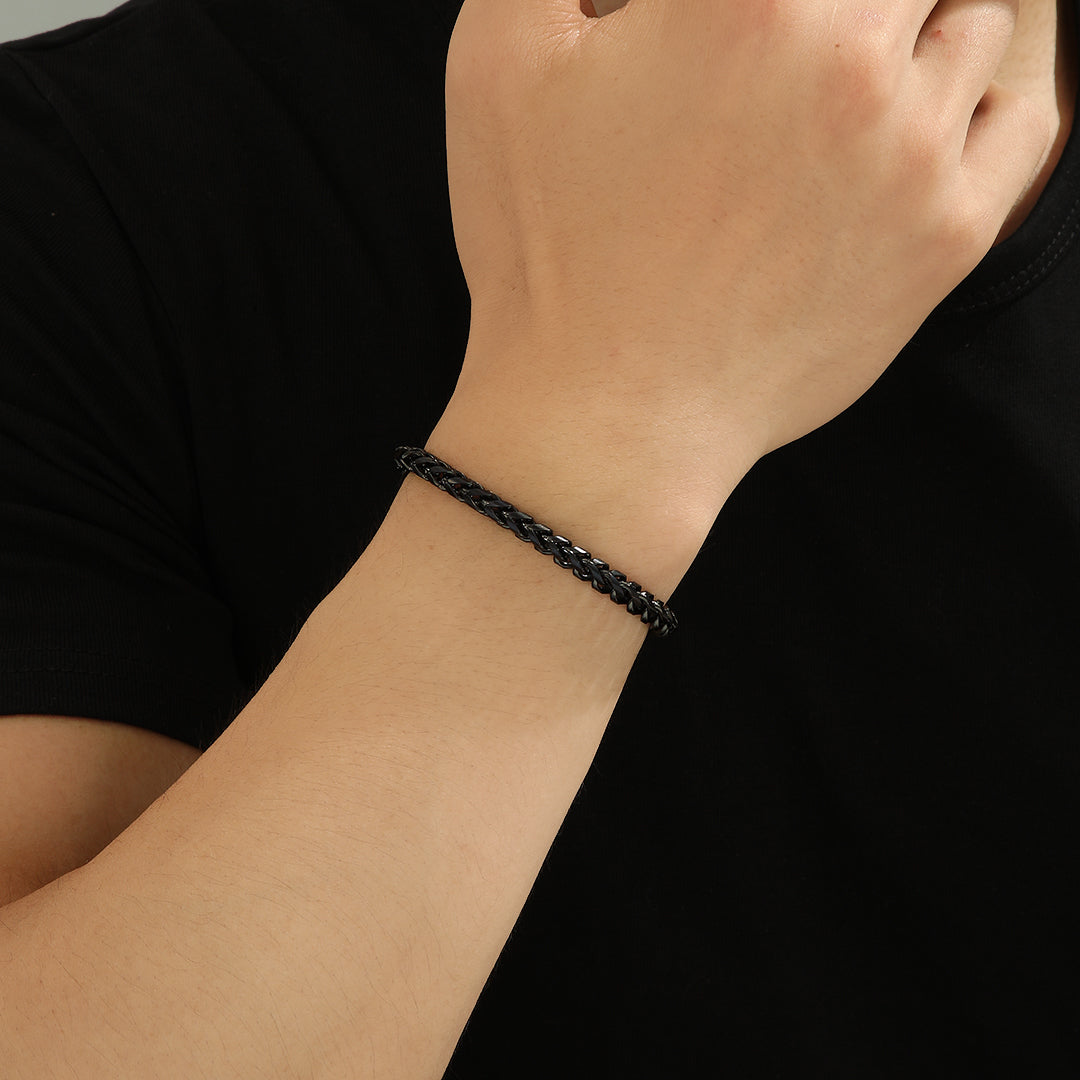 Durable Noir Braided Bracelet