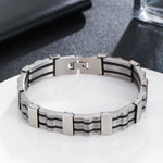 Load image into Gallery viewer, Luxe Alternating Tones Silver Bracelet
