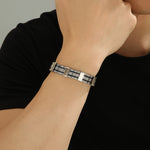 Load image into Gallery viewer, Luxe Alternating Tones Silver Bracelet
