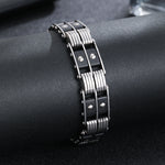 Load image into Gallery viewer, Modern Midnight Chrome Link Bracelet
