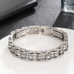 Load image into Gallery viewer, Glossy Silver Grid Bracelet
