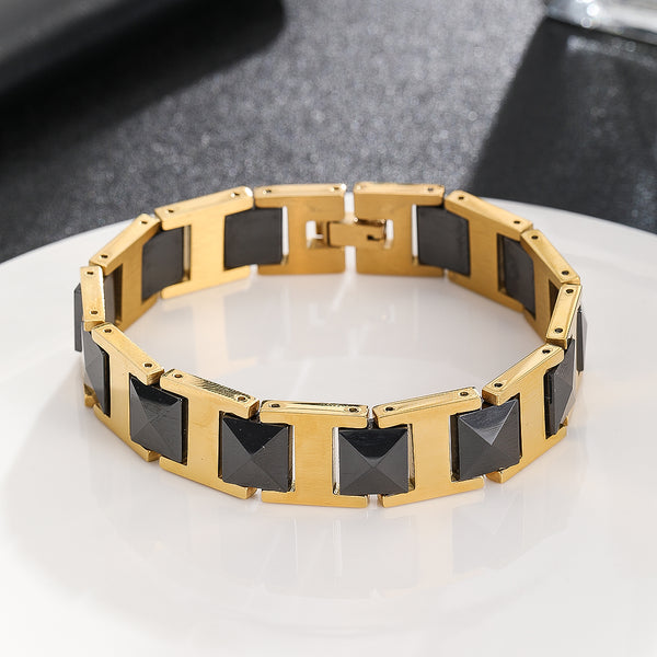 Geometric Glam Gold Bracelet