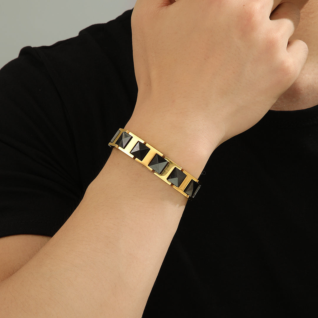 Geometric Glam Gold Bracelet