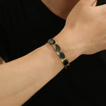 Load image into Gallery viewer, Edgy Onyx Chain Bracelet
