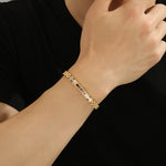 Load image into Gallery viewer, Elegant Gold Textured Bar Bracelet
