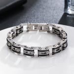 Load image into Gallery viewer, Edgy Strand Silver Bracelet
