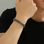 Load image into Gallery viewer, Edgy Strand Silver Bracelet
