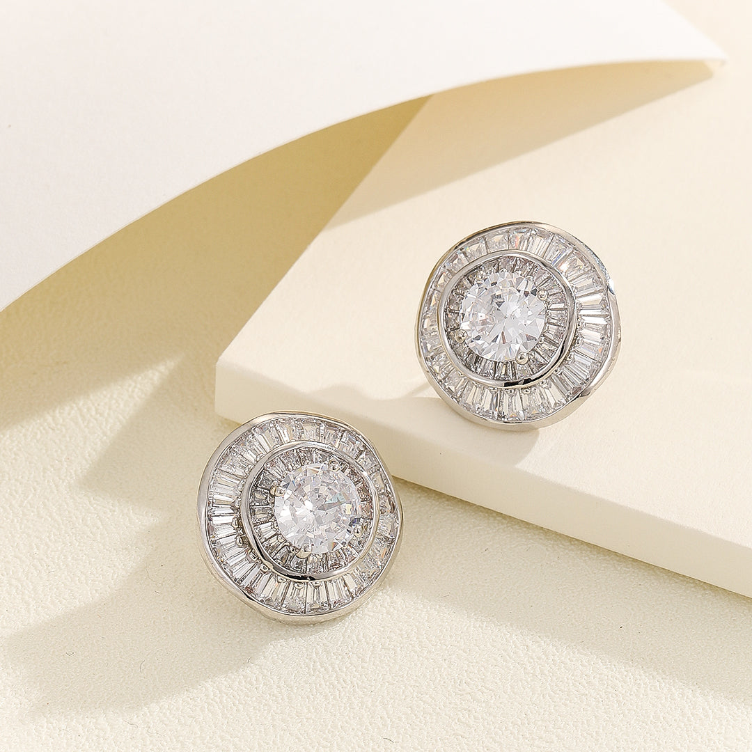 Sunburst Brilliance Diamond Earrings - Reet Pehal