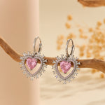 Load image into Gallery viewer, Pretty Pink Heart Burst Hoops - Reet Pehal
