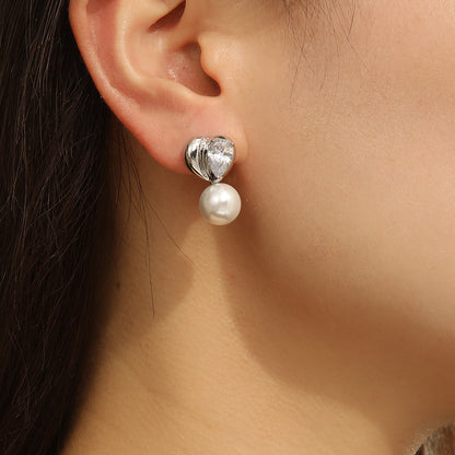 Pearlized Brilliance Silver Earrings - Reet Pehal