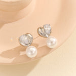 Load image into Gallery viewer, Pearlized Brilliance Silver Earrings - Reet Pehal
