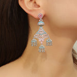 Load image into Gallery viewer, Gorgeous Turquoise Whispers Chandelier Earrings - Reet Pehal
