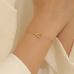 Load image into Gallery viewer, Gilded Initial Chain Bracelet &quot;A&quot;
