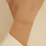 Load image into Gallery viewer, Gilded Initial Chain Bracelet &quot;I&quot;
