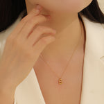 Load image into Gallery viewer, Personalized Gold Initial Charm Pendant &quot;S&quot;
