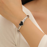 Load image into Gallery viewer, Modern Heart Enamel Bangle
