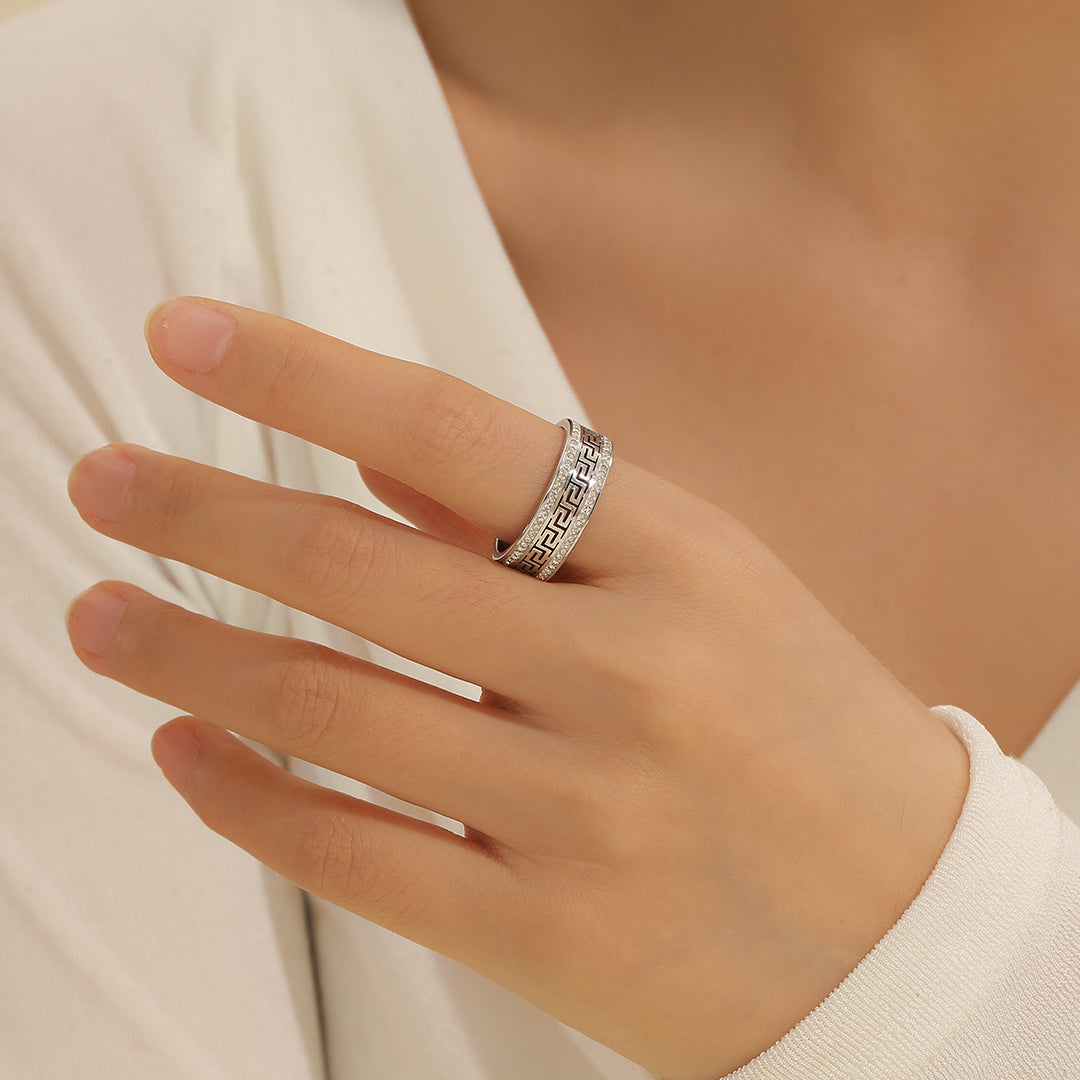 Athenian Glow Geometric Ring