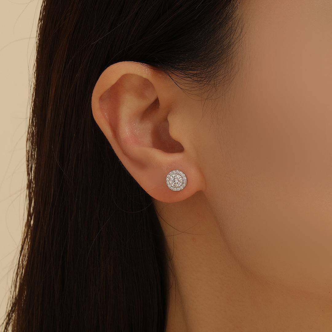 Celestial Spark Round Diamond Studs