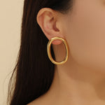 Load image into Gallery viewer, Modern Metallic Loop Earrings
