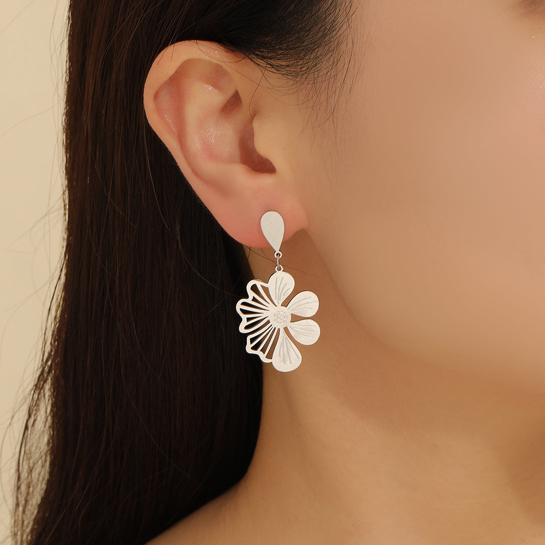 Floral Grace Drop Earrings