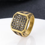 Load image into Gallery viewer, Regal Grid Pave Rings
