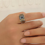 Load image into Gallery viewer, Cubic Splendor Onyx Rings
