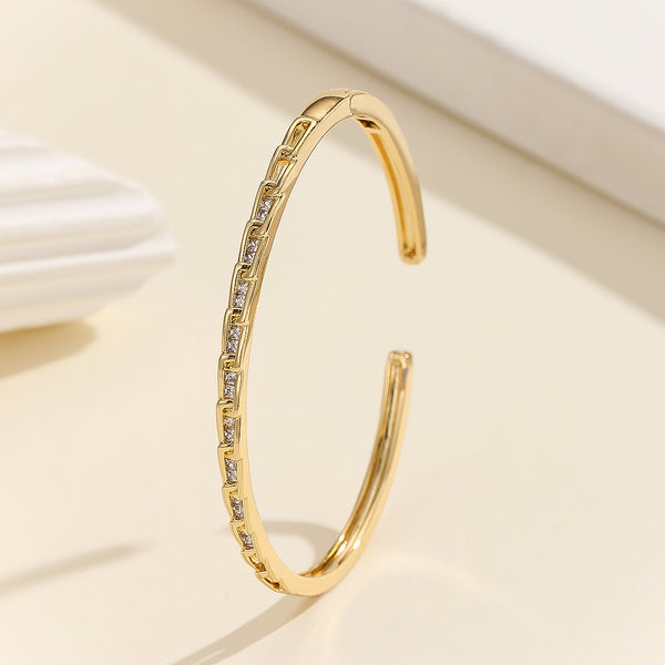 Sleek Stone Accent Bangle