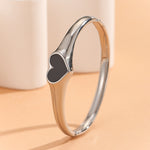 Load image into Gallery viewer, Modern Heart Enamel Bangle
