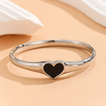 Load image into Gallery viewer, Modern Heart Enamel Bangle
