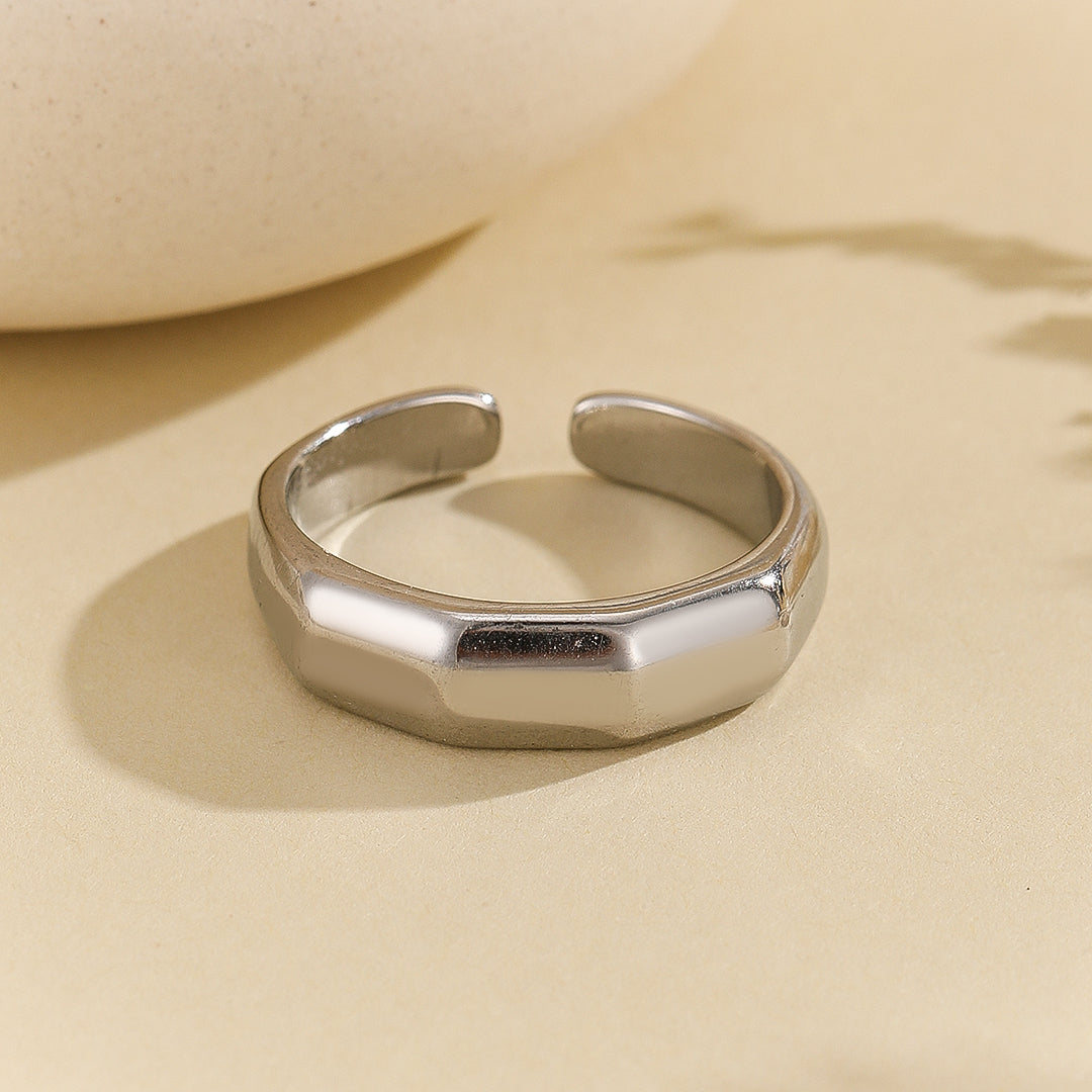 Serene Wave Open-Ended Ring