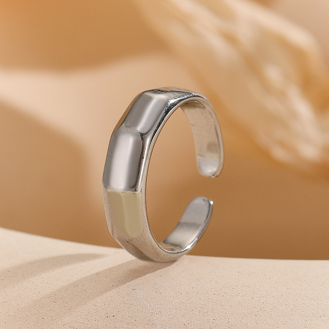 Serene Wave Open-Ended Ring