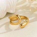 Load image into Gallery viewer, Elegance Flow Open Ring Golden
