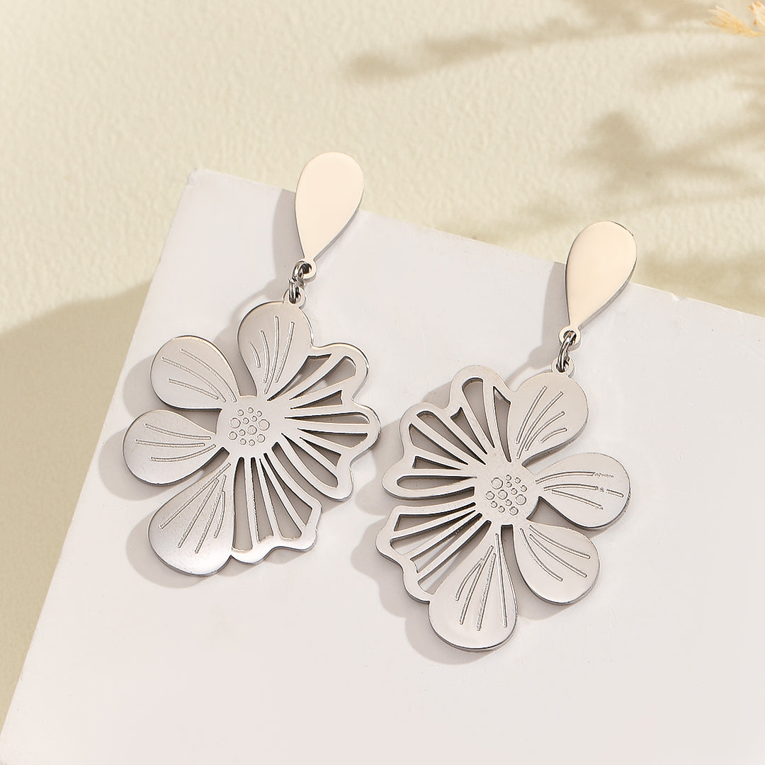 Floral Grace Drop Earrings