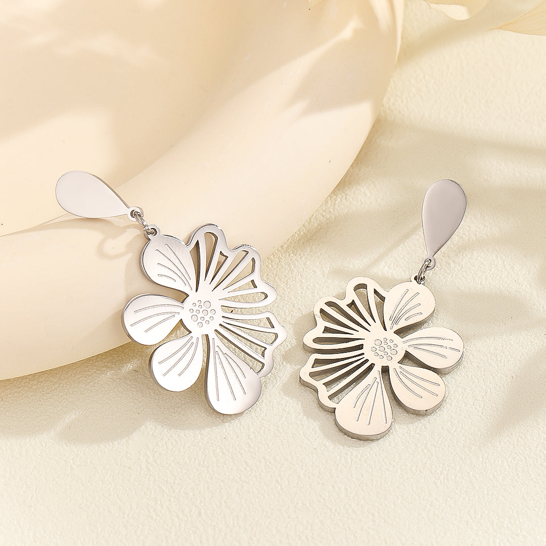 Floral Grace Drop Earrings