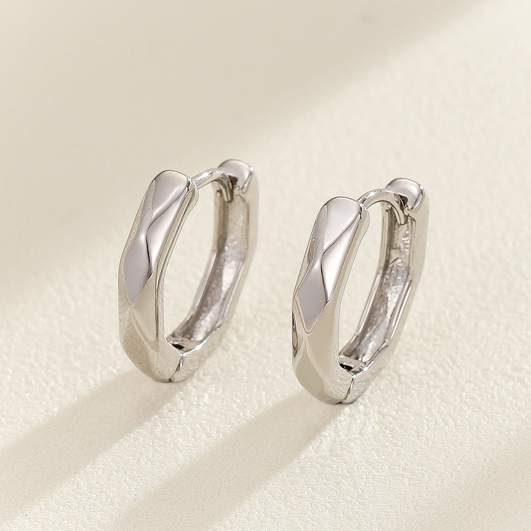 Polished Swirl Hoops