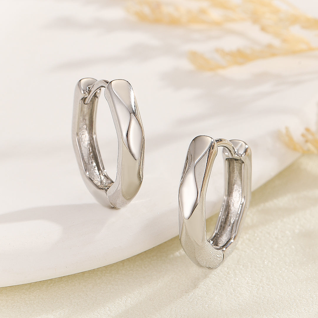 Polished Swirl Hoops