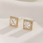 Load image into Gallery viewer, Classic Brilliance Square Studs
