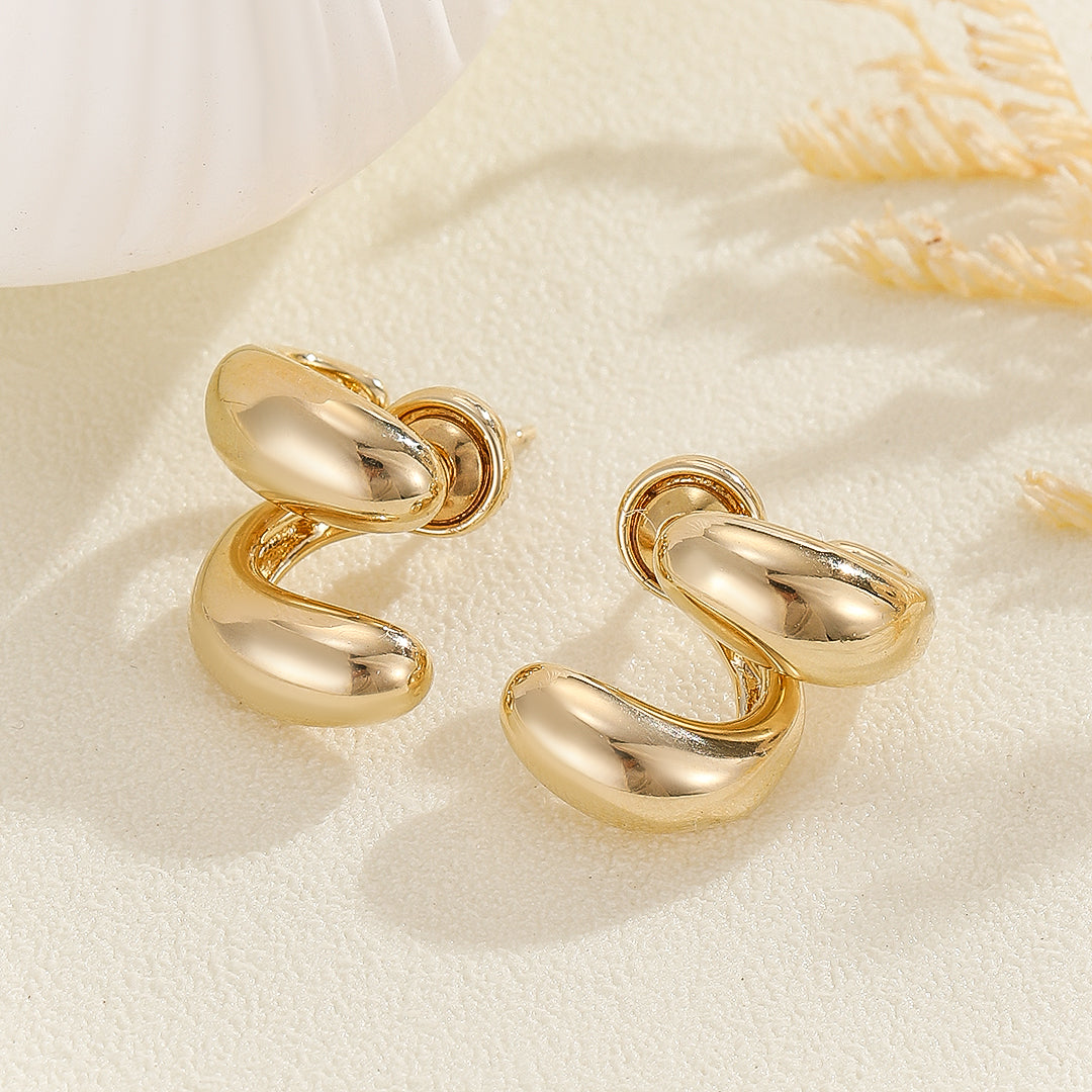 Modern Curved Serenity Studs