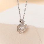 Load image into Gallery viewer, Glistening Swan Charm Pendant
