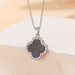 Load image into Gallery viewer, Diamond-Trimmed Black Emblem Pendant
